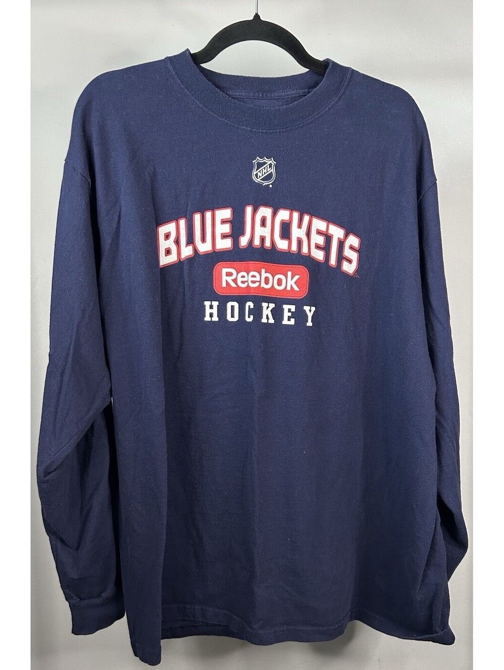 Reebok Columbus Blue Jackets Long Sleeve T-Shirt Men’s Size XL